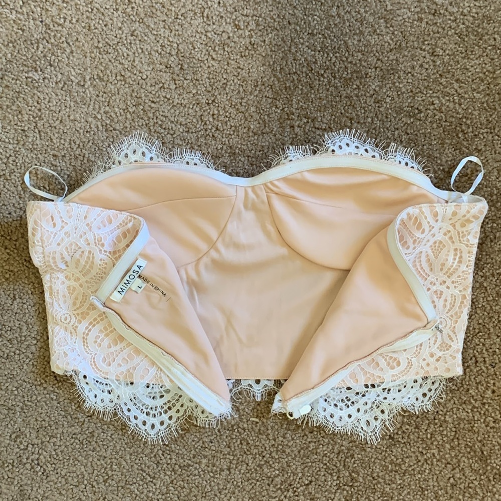 NWOT Mimosa Posh Bustier Top White - Large - Picture 4 of 7